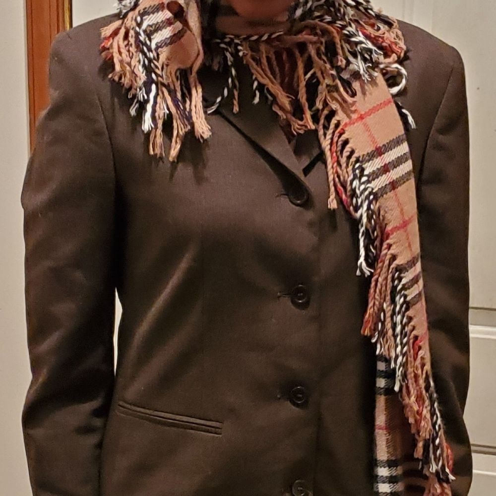 Byblos chocolate brown wool blend blazer - Picture 5 of 8